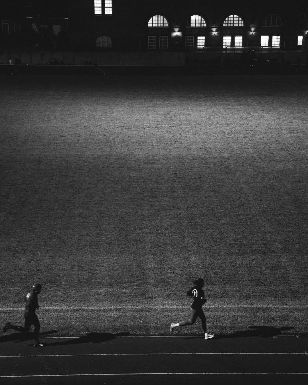 Coffee and Cigarettes Run Club — black and white running photography, NYC