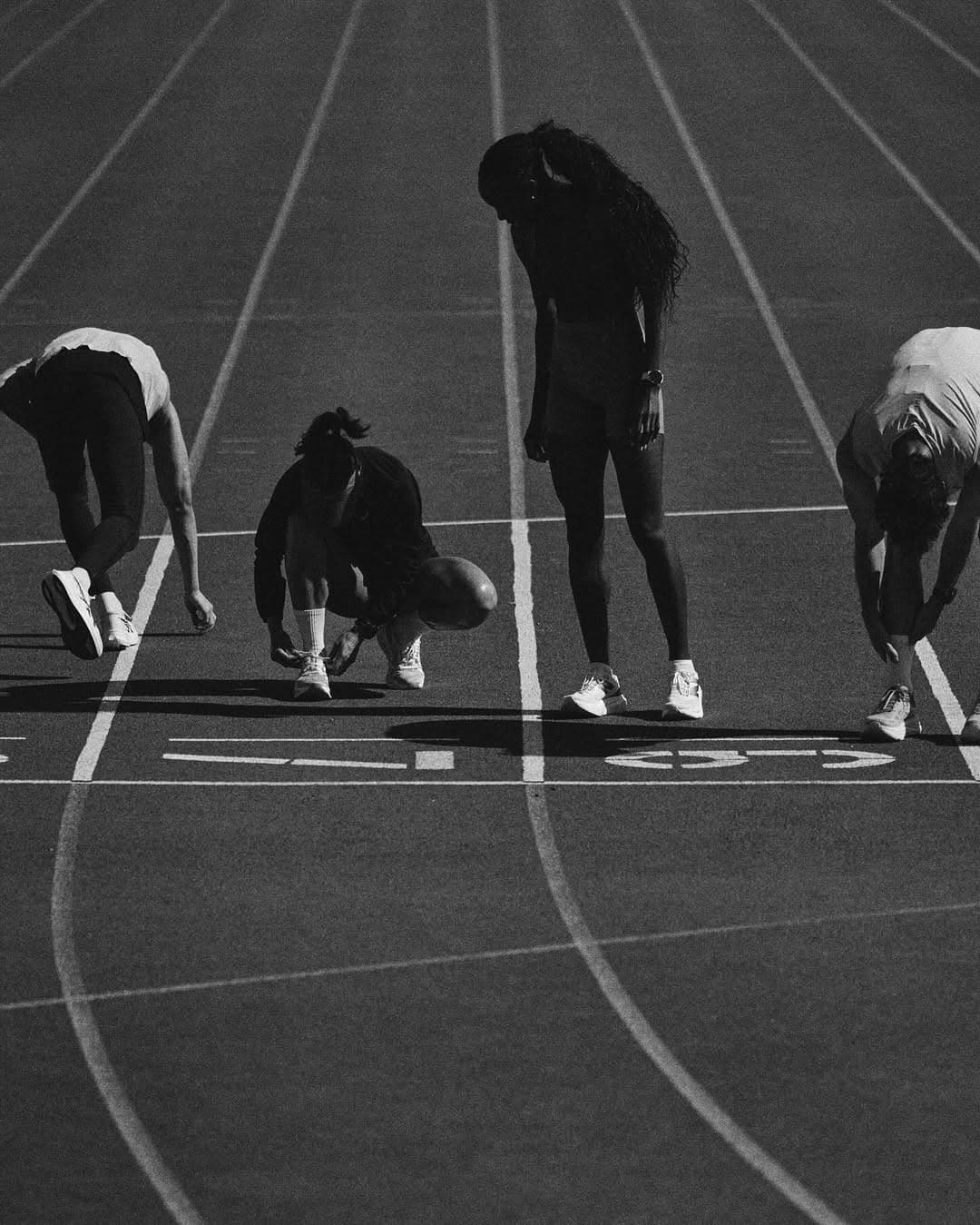 Coffee and Cigarettes Run Club — black and white running photography, NYC