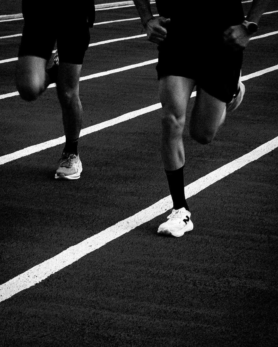 Coffee and Cigarettes Run Club — black and white running photography, NYC