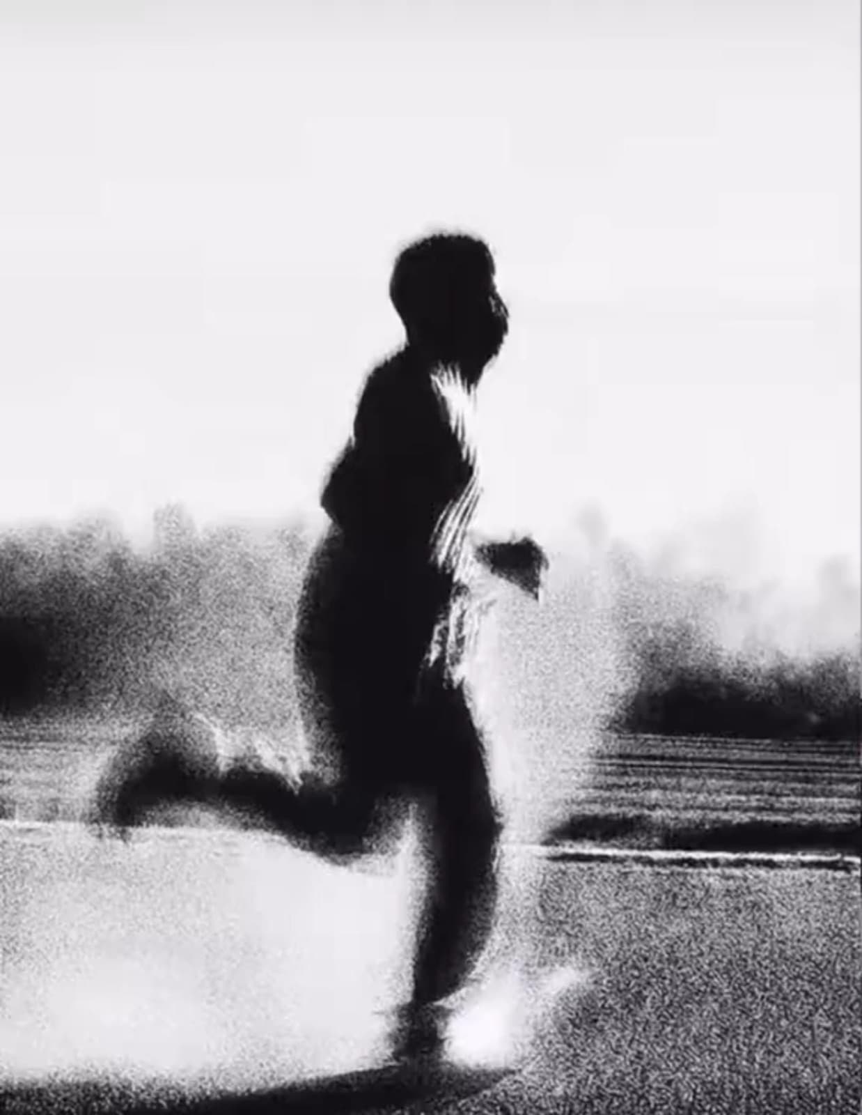 Coffee and Cigarettes Run Club — black and white running photography, NYC