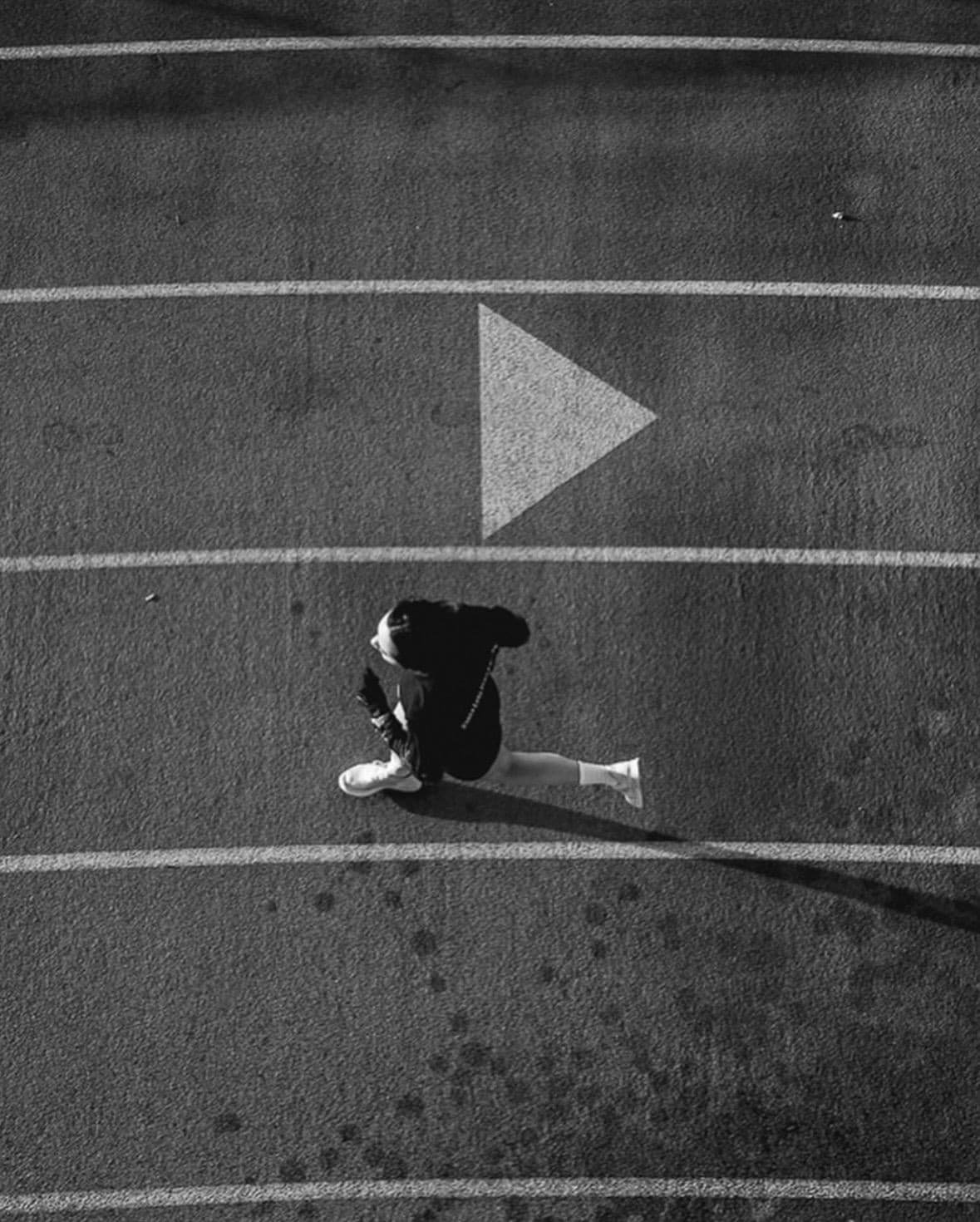 Coffee and Cigarettes Run Club — black and white running photography, NYC